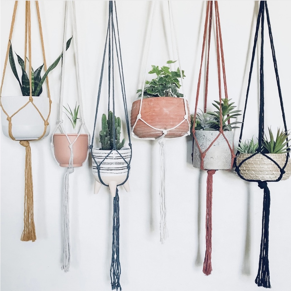 Macrame Plant Hanger -Mustard Yellow